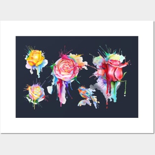 Roses watercolor hand drawn Posters and Art